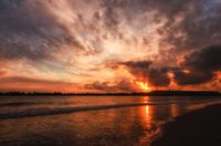 Sonnenuntergang Helgoland Düne