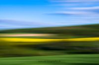 abstrakte Landschaft Weserbergland mit Wischtechnik